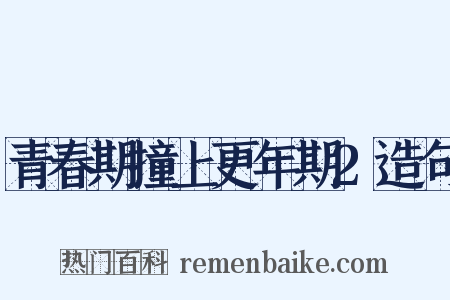青春期撞上更年期2造句是什么意思的图片
